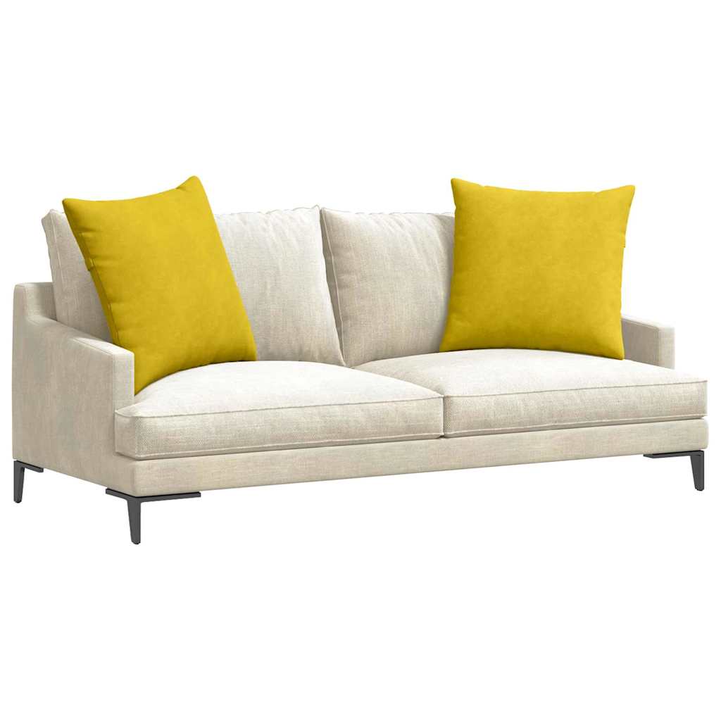 Sofa Pagalvės 2 pcs Geltona 60 x 60 cm Kordūrinis audinys