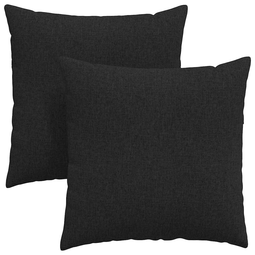 Sofa Cushions 2 pcs Black 80 x 80 cm fabric