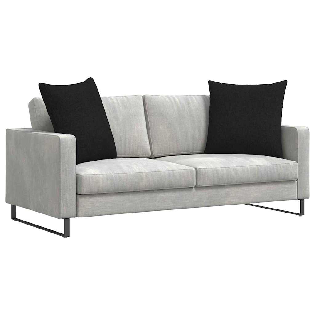 Sofa Cushions 2 pcs Black 80 x 80 cm fabric