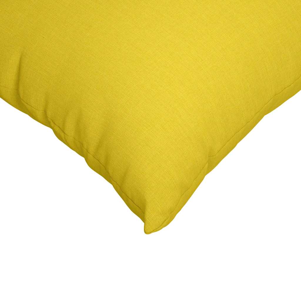 Sofa Pagalvės 2 pcs Šviesi geltona 80 x 80 cm audinys