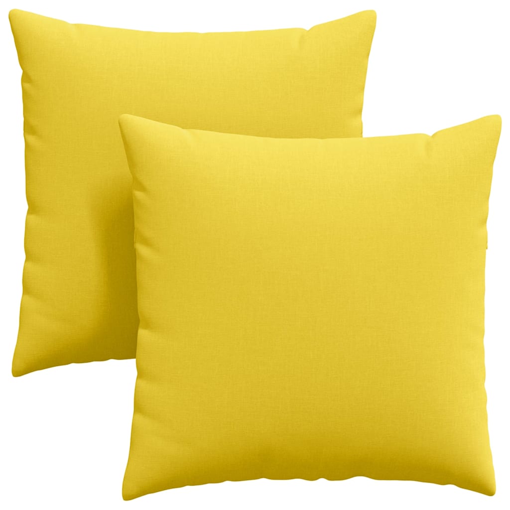 Sofa Pagalvės 2 pcs Šviesi geltona 80 x 80 cm audinys