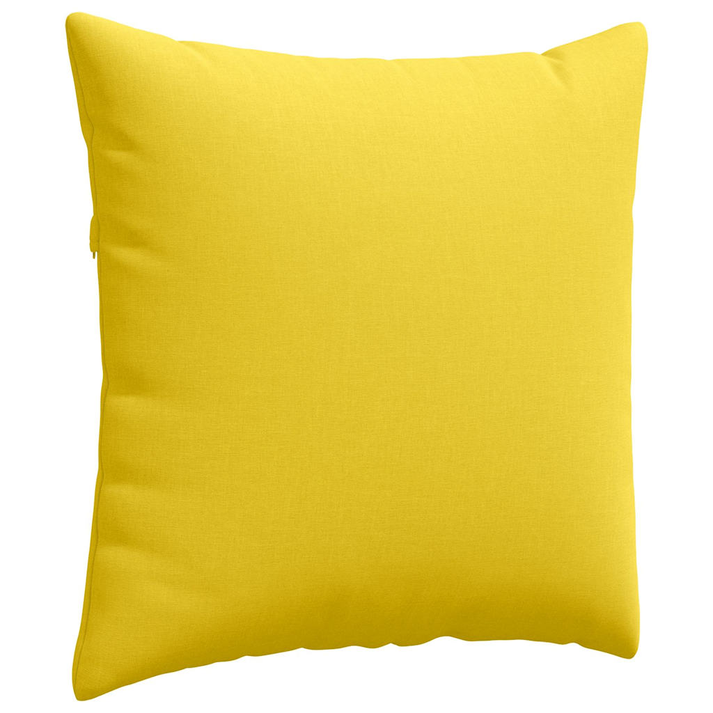 Sofa Pagalvės 2 pcs Šviesi geltona 80 x 80 cm audinys