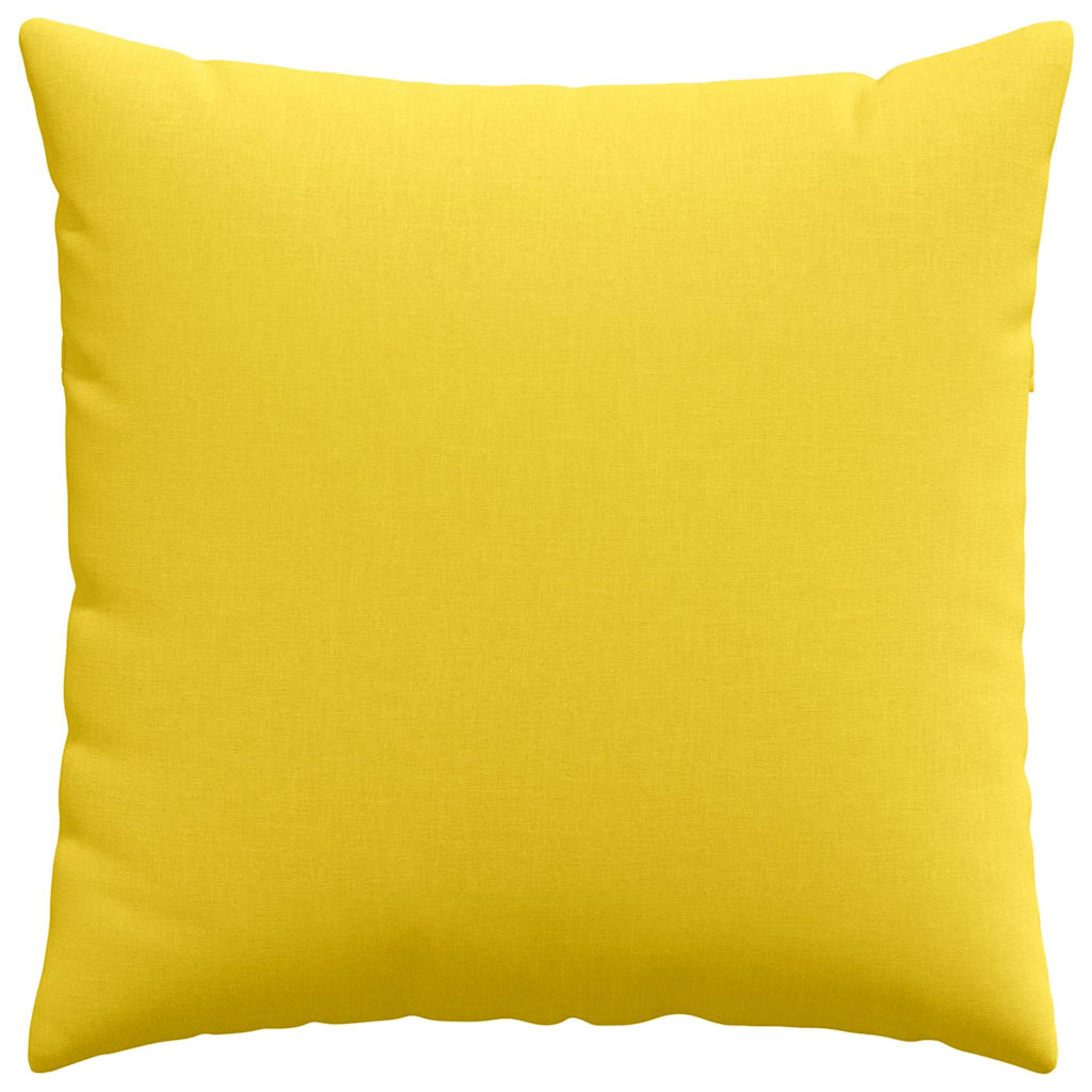 Sofa Pagalvės 2 pcs Šviesi geltona 80 x 80 cm audinys