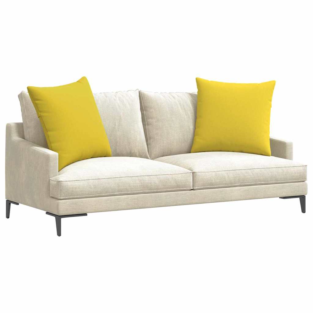 Sofa Pagalvės 2 pcs Šviesi geltona 80 x 80 cm audinys