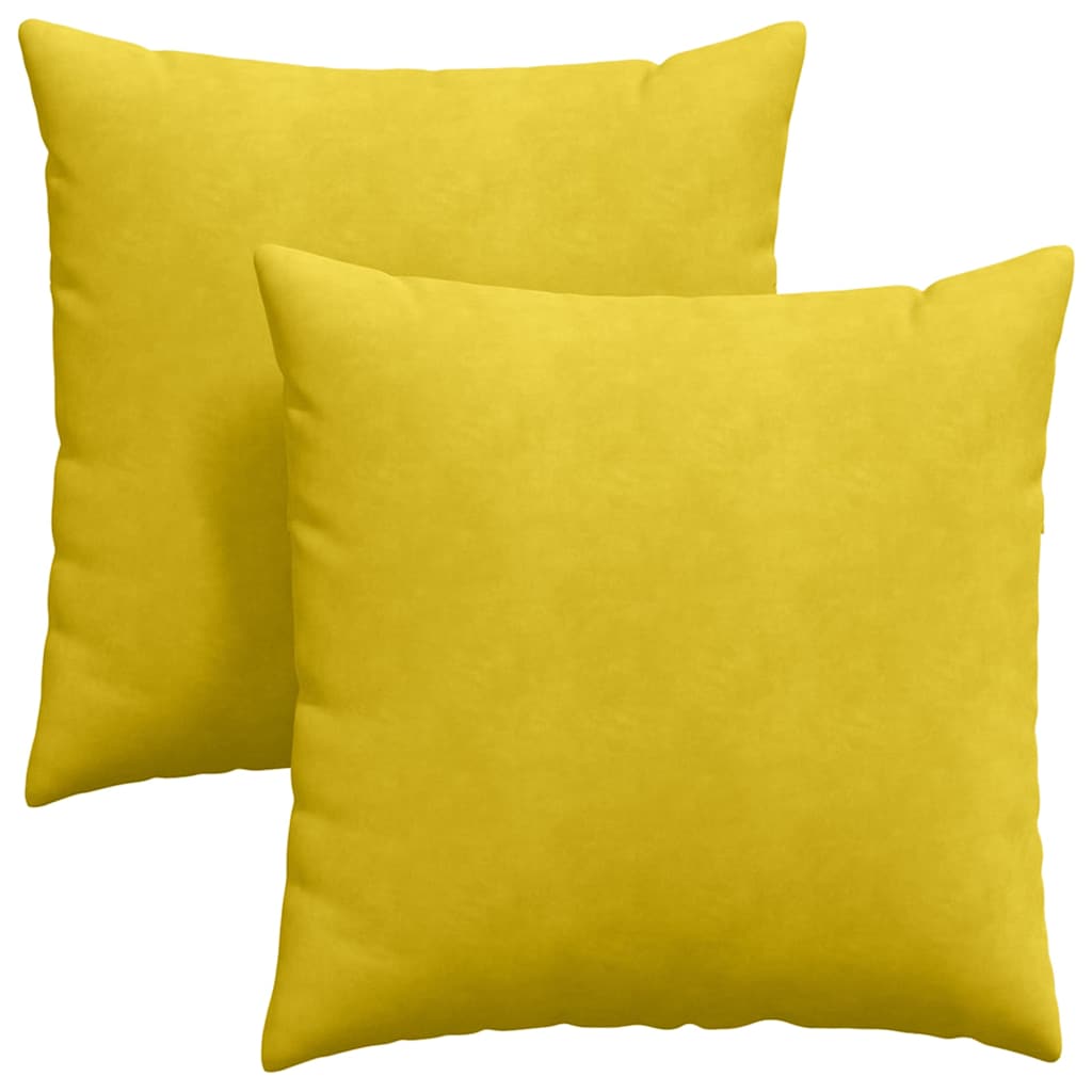 Sofa Pagalvės 2 pcs Geltona 80 x 80 cm Kordūrinis audinys