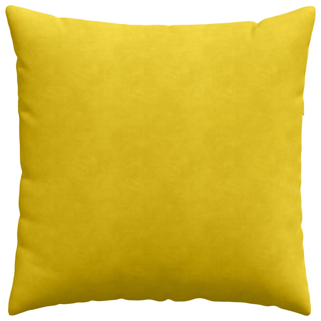 Sofa Pagalvės 2 pcs Geltona 80 x 80 cm Kordūrinis audinys