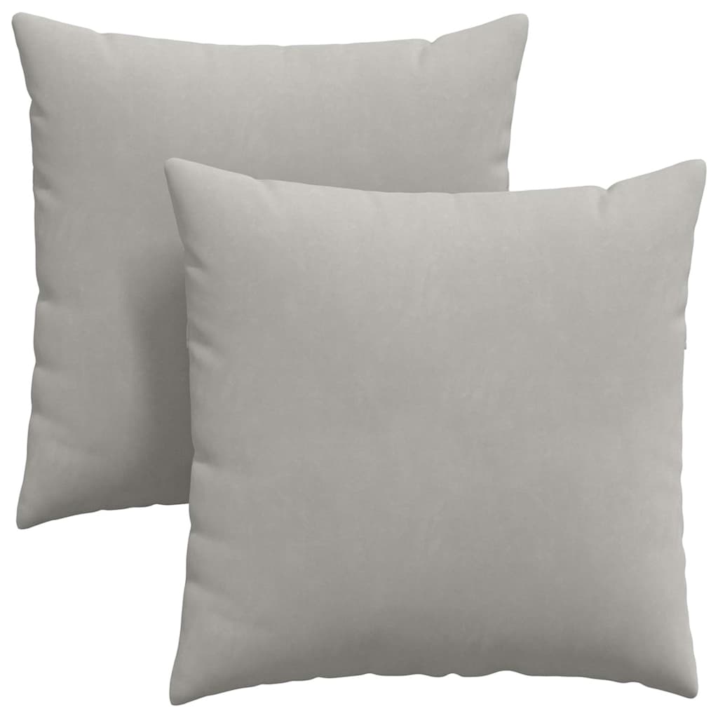 Sofa Pagalvės 2 pcs Šviesiai pilka 80 x 80 cm audinys