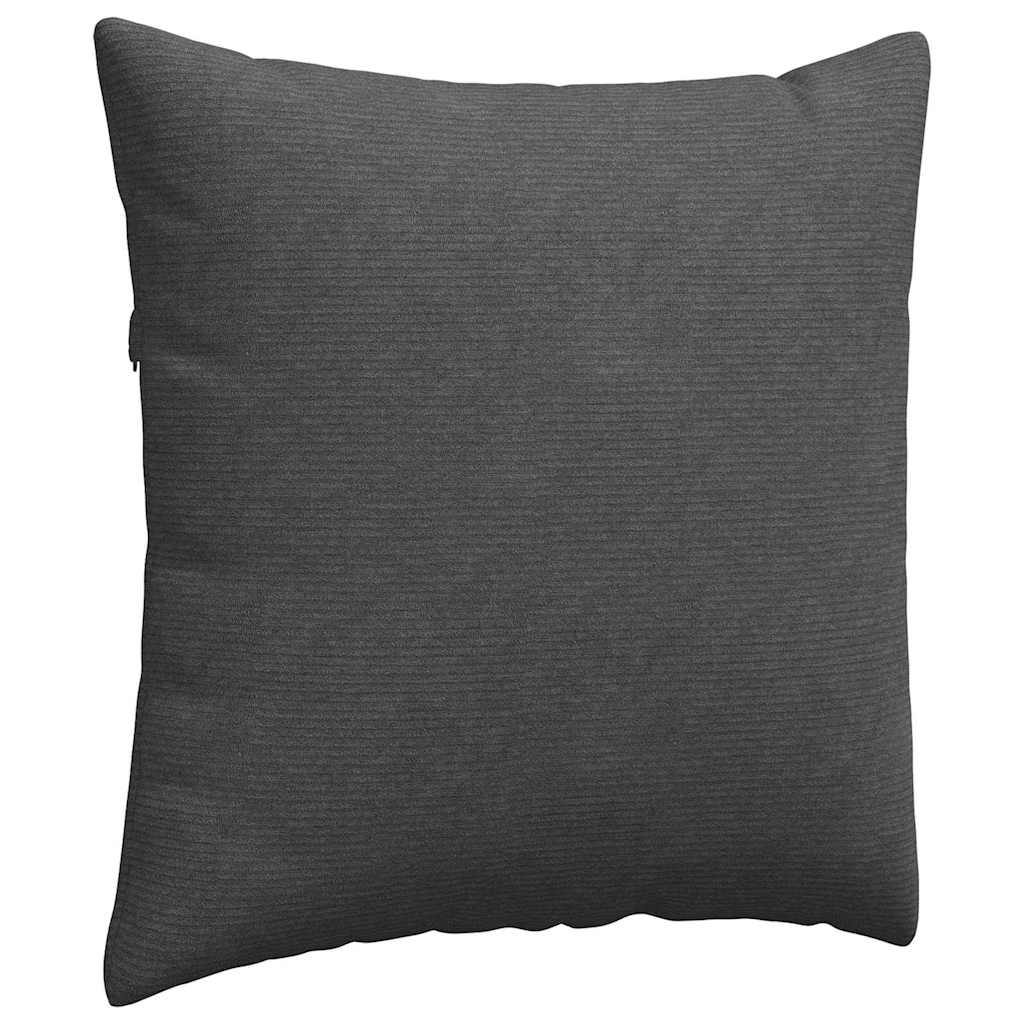 Sofa Pagalvės 2 pcs Tamsiai pilka 80 x 80 cm Kordūrinis audinys