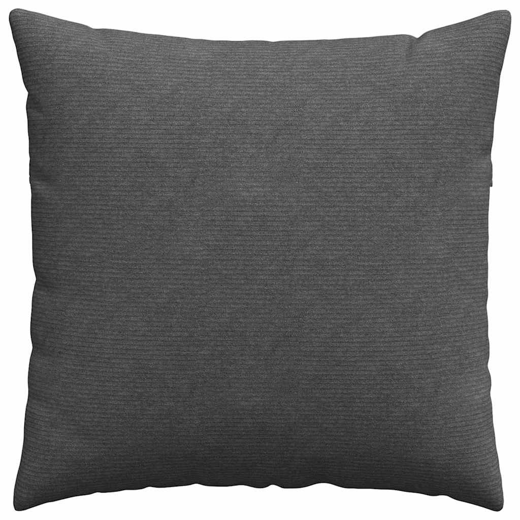 Sofa Pagalvės 2 pcs Tamsiai pilka 80 x 80 cm Kordūrinis audinys