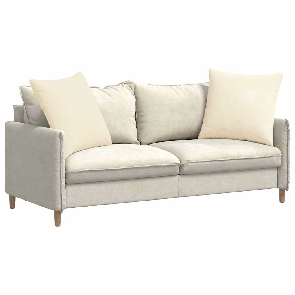 Sofa Cushions 2 pcs Cream 80 x 80 cm Corduroy fabric