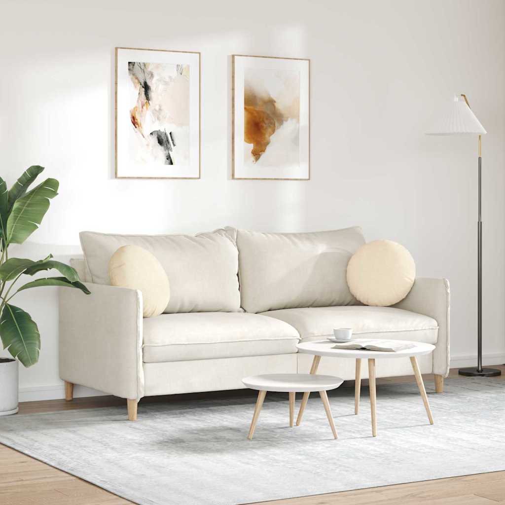 Sėdynių pagalvėlės 2 pcs Kreminė Ø 40 cm Kordūrinis audinys