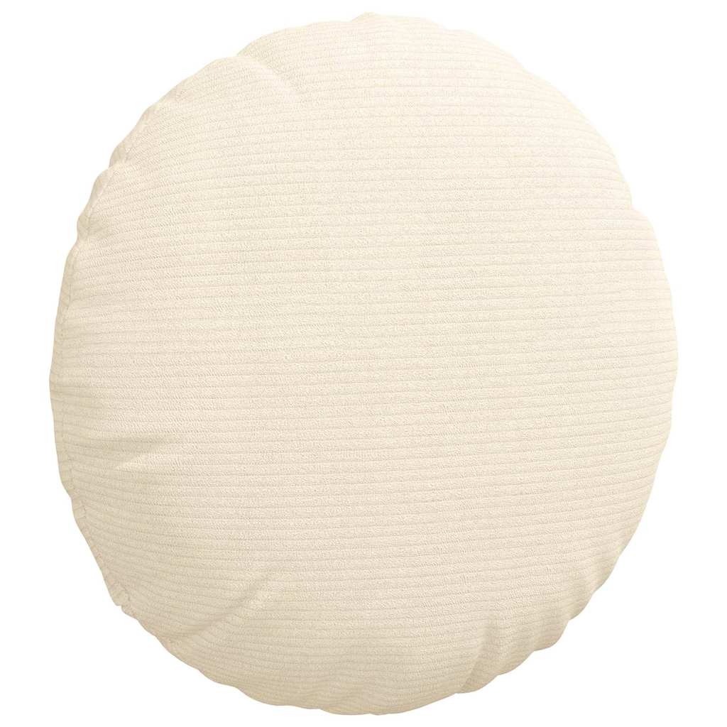 Sėdynių pagalvėlės 2 pcs Kreminė Ø 40 cm Kordūrinis audinys