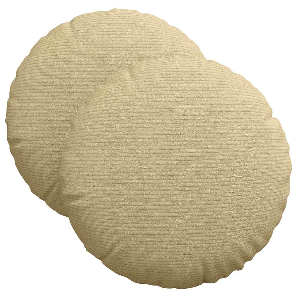 Sēdekļa spilveni 2 gab. Pelēkzaļš Ø 40 cm