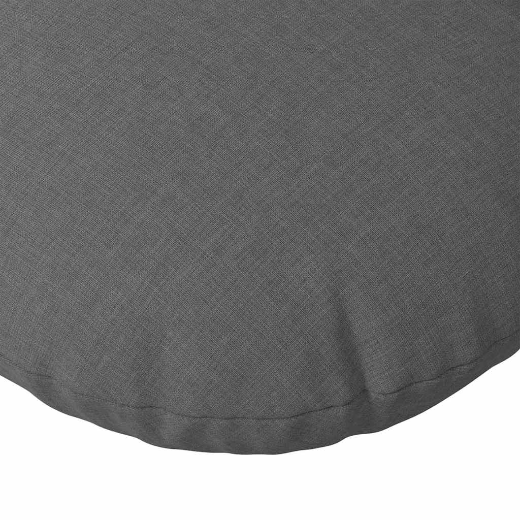 Sėdynių pagalvėlės 2 pcs Tamsiai pilka Ø50 x 19 cm audinys