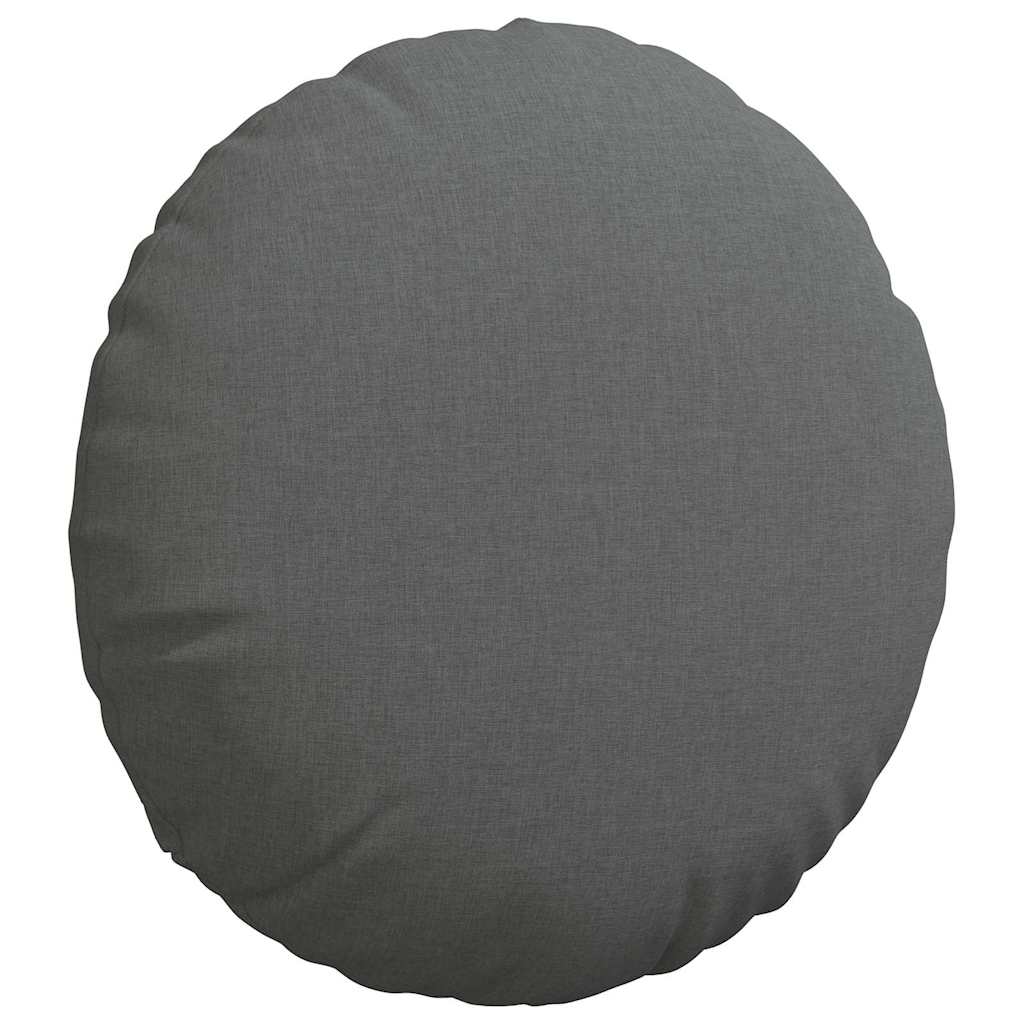 Sėdynių pagalvėlės 2 pcs Tamsiai pilka Ø50 x 19 cm audinys