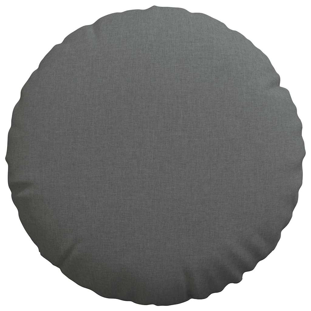 Sėdynių pagalvėlės 2 pcs Tamsiai pilka Ø50 x 19 cm audinys
