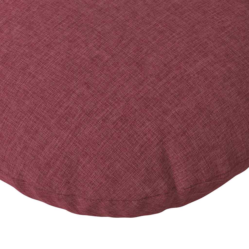 Sėdynių pagalvėlės 2 pcs Vyno raudona Ø50 x 19 cm audinys