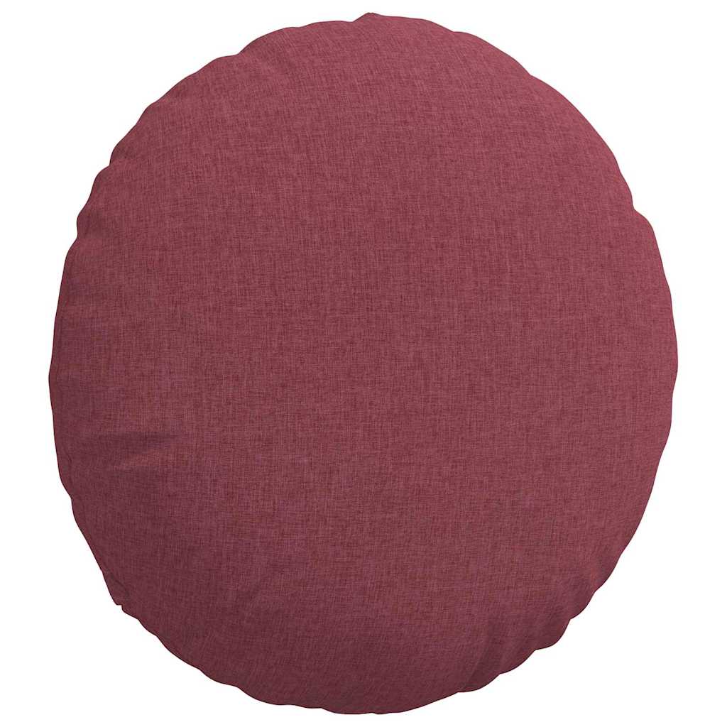Sėdynių pagalvėlės 2 pcs Vyno raudona Ø50 x 19 cm audinys
