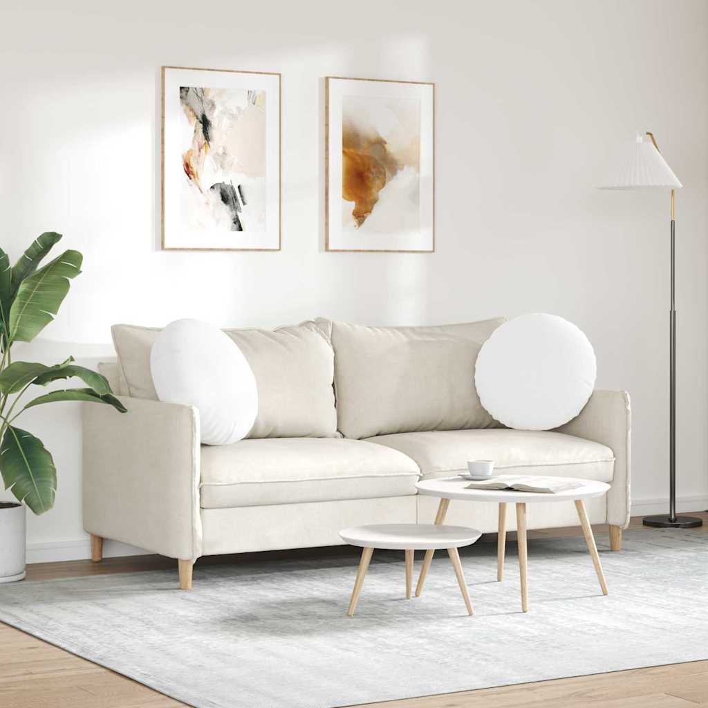 Sėdynių pagalvėlės 2 pcs Balta Ø50 x 19 cm audinys