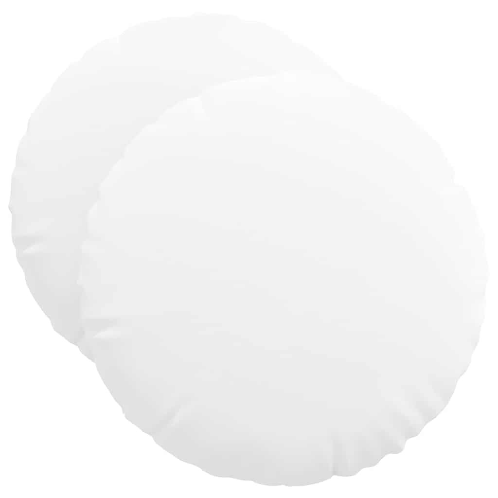 Sėdynių pagalvėlės 2 pcs Balta Ø50 x 19 cm audinys
