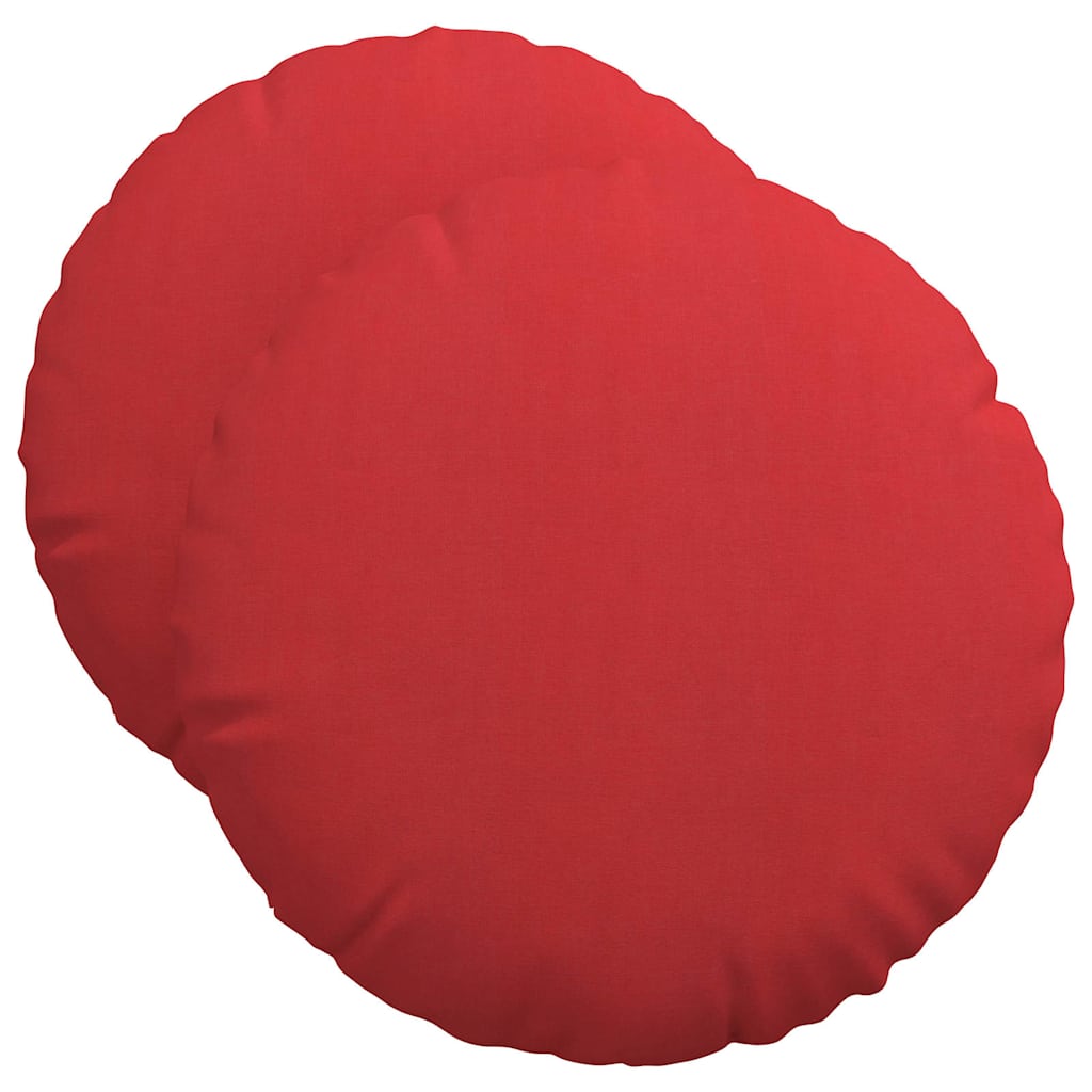 Sėdynių pagalvėlės 2 pcs Raudona Ø50 x 19 cm audinys
