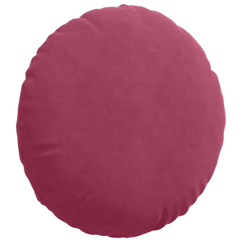Sėdynių pagalvėlės 2 pcs Vyno raudona Ø 40 x 13 cm Aksomas