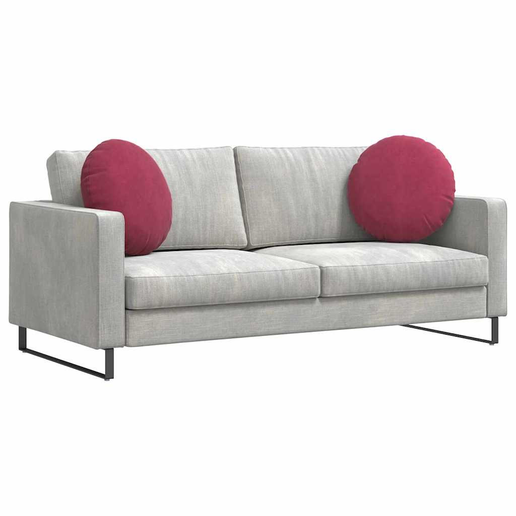 Sėdynių pagalvėlės 2 pcs Vyno raudona Ø 40 x 13 cm Aksomas