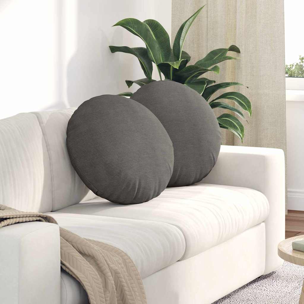 Sėdynių pagalvėlės 2 pcs Šviesiai pilka Ø 50 cm