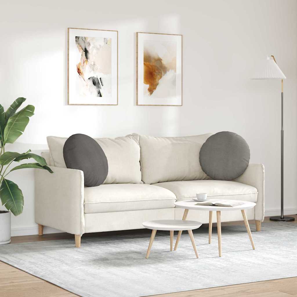 Sėdynių pagalvėlės 2 pcs Šviesiai pilka Ø 50 cm