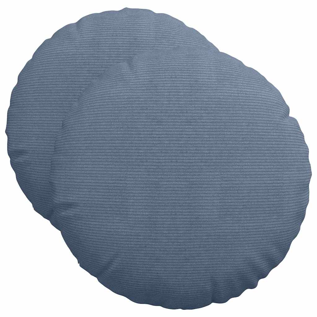 Sėdynių pagalvėlės 2 pcs Mėlyna Ø 50 cm Kordūrinis audinys