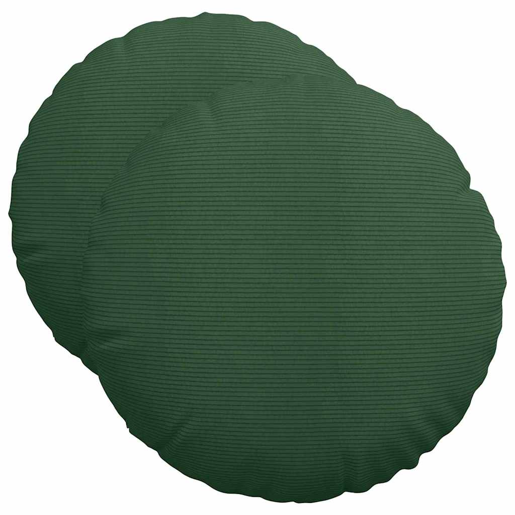 Sėdynių pagalvėlės 2 pcs Tamsiai žalia Ø 50 cm