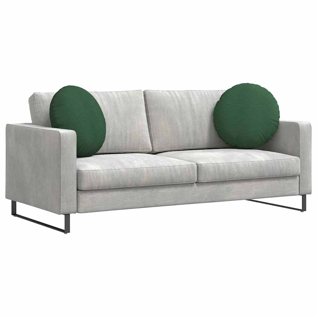 Sėdynių pagalvėlės 2 pcs Tamsiai žalia Ø 50 cm