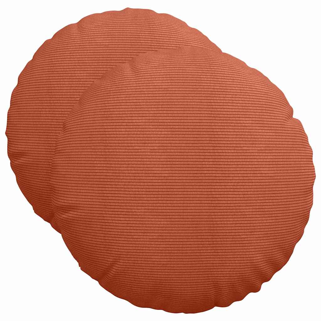 Sėdynių pagalvėlės 2 pcs Raudona oranžinė Ø 50 cm