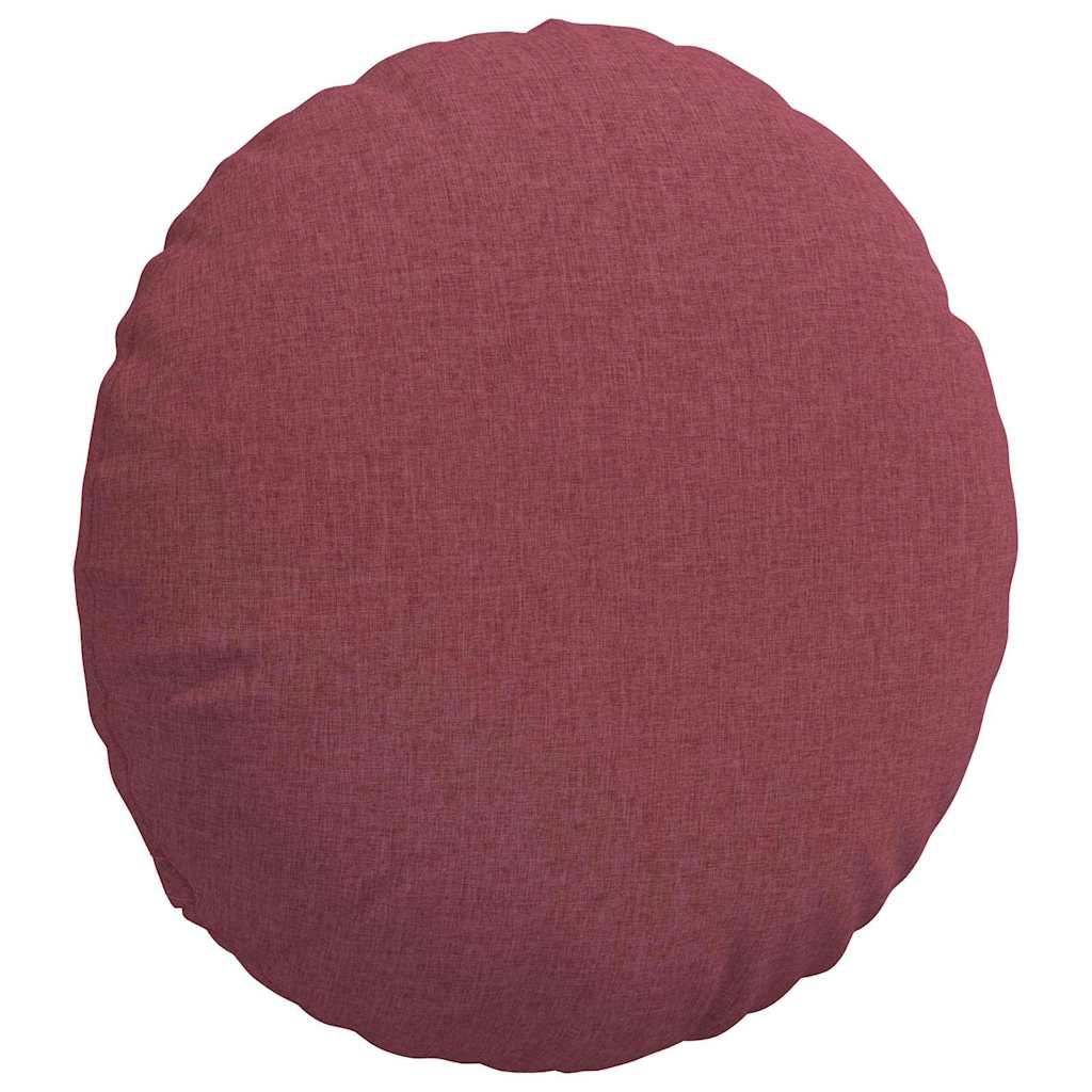Sėdynių pagalvėlės 2 pcs Vyno raudona Ø60 x 21 cm audinys