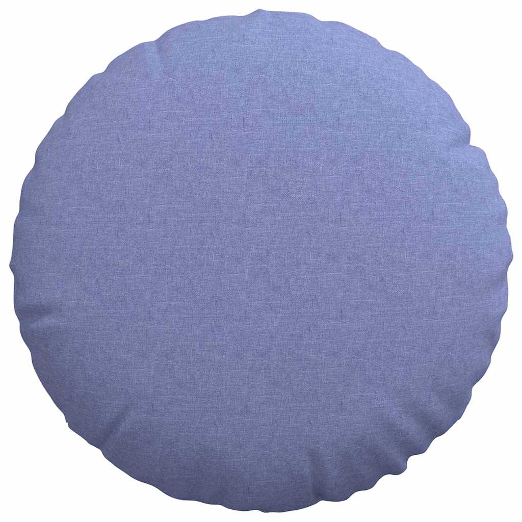 Sėdynių pagalvėlės 2 pcs Džinsinės mėlynos Ø60 x 21 cm audinys