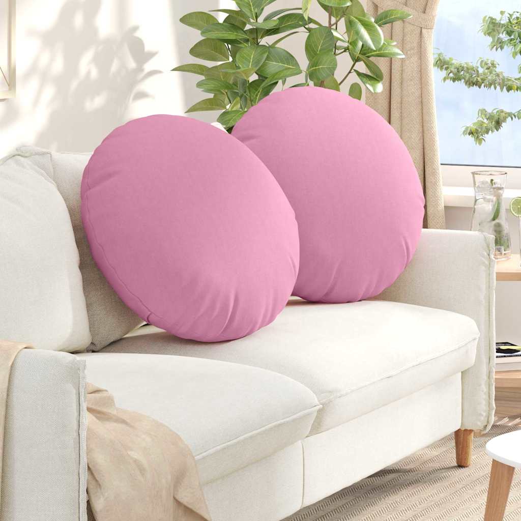 Sēdekļu spilveni 2 gab. Rozā Ø60 x 21 cm audums