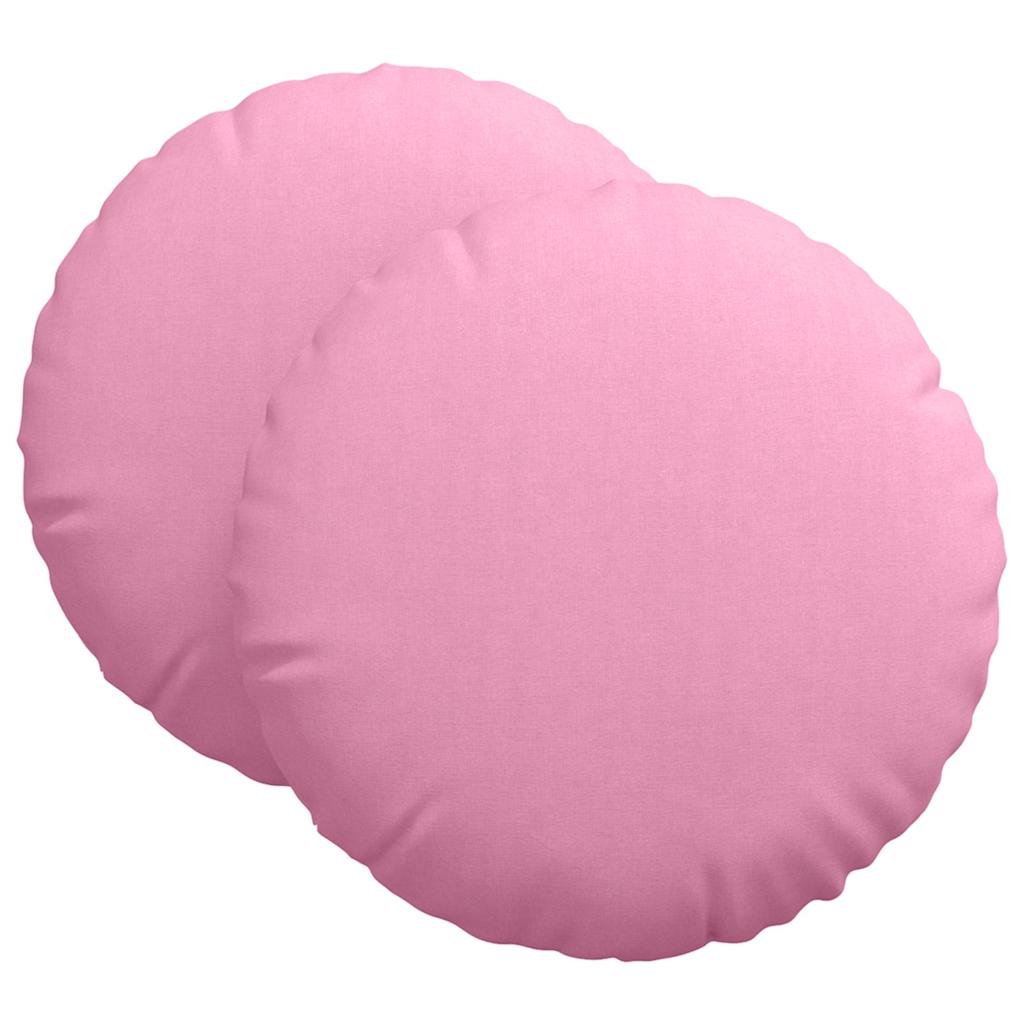 Sēdekļu spilveni 2 gab. Rozā Ø60 x 21 cm audums