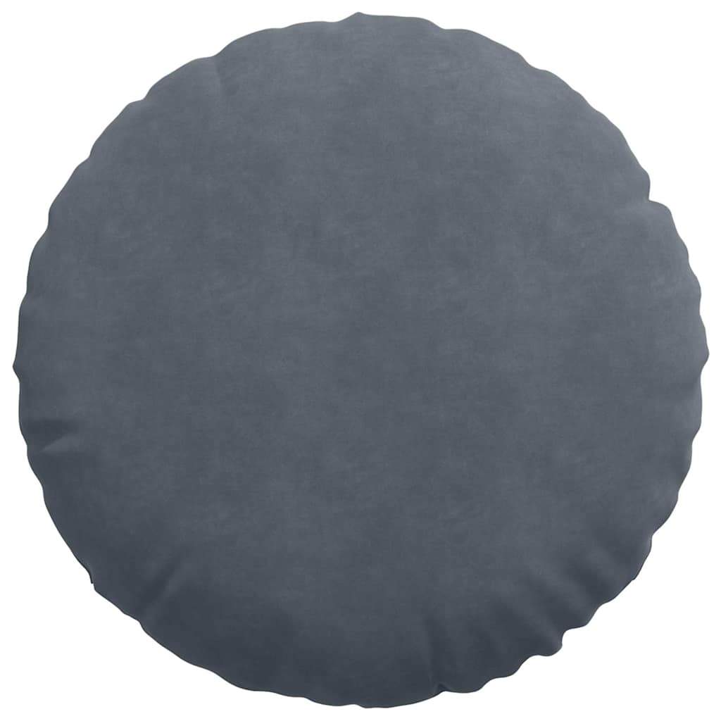 Sėdynių pagalvėlės 2 pcs Tamsiai pilka Ø 40 x 13 cm Aksomas