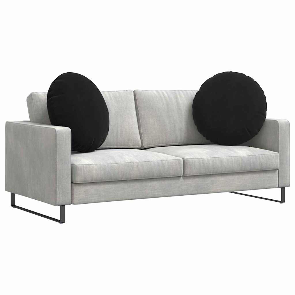 Sėdynių pagalvėlės 2 pcs Juoda Ø 40 x 13 cm Aksomas