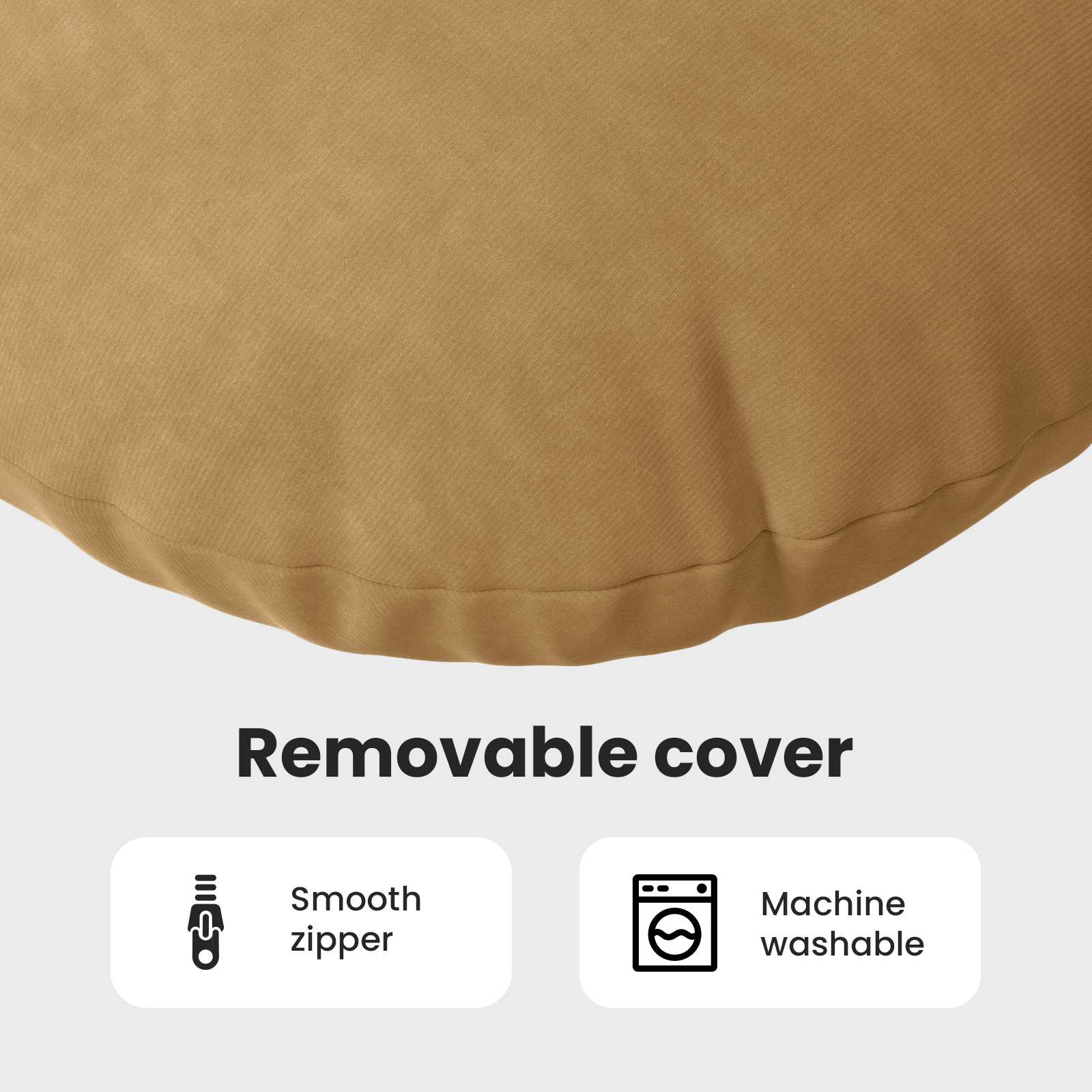 Seat cushions 2 pcs Brown Ø 40 x 13 cm Velvet