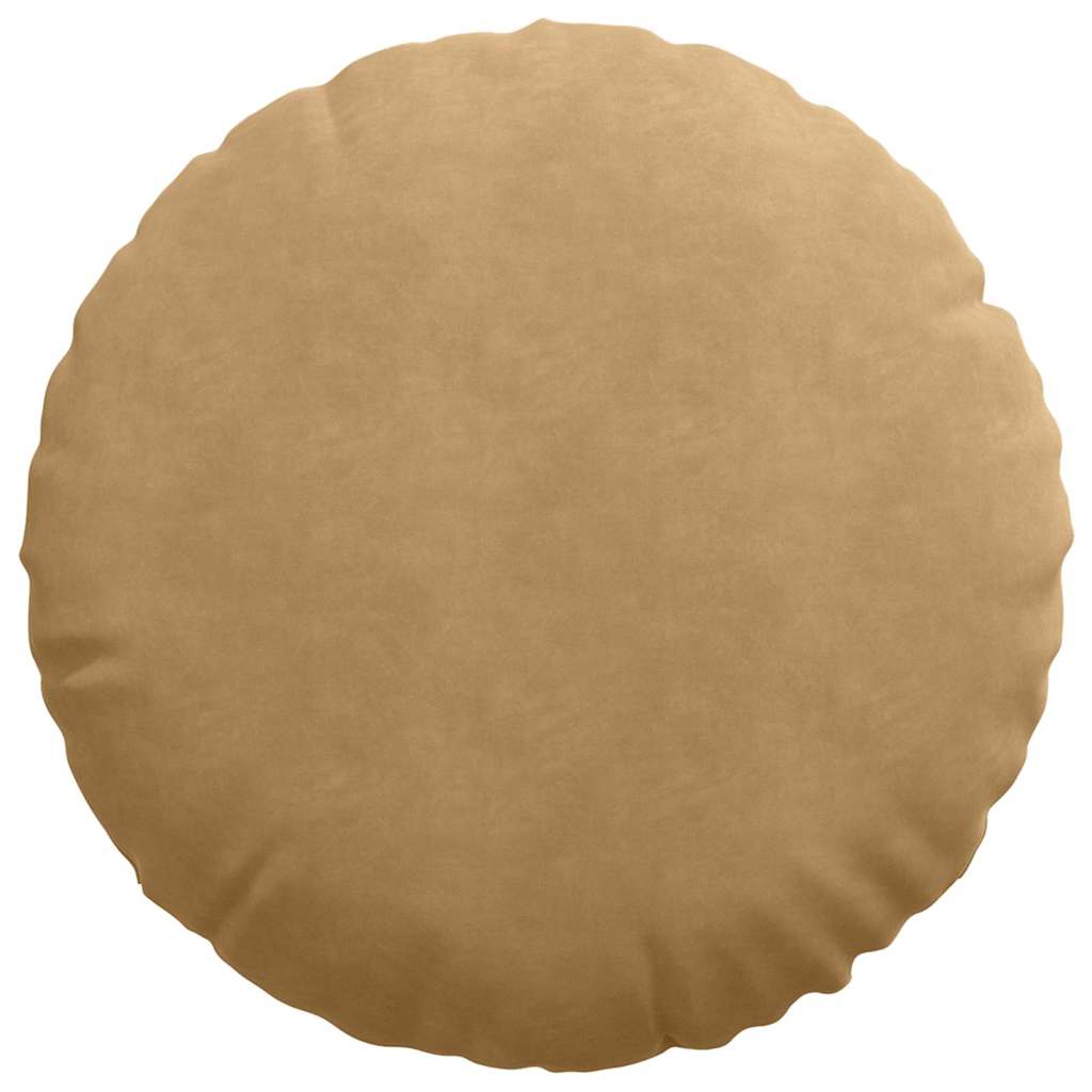 Seat cushions 2 pcs Brown Ø 40 x 13 cm Velvet