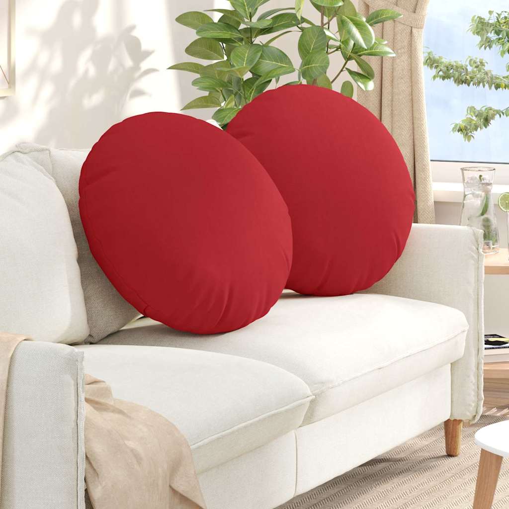 Sėdynių pagalvėlės 2 pcs Raudona Ø80 x 29 cm audinys
