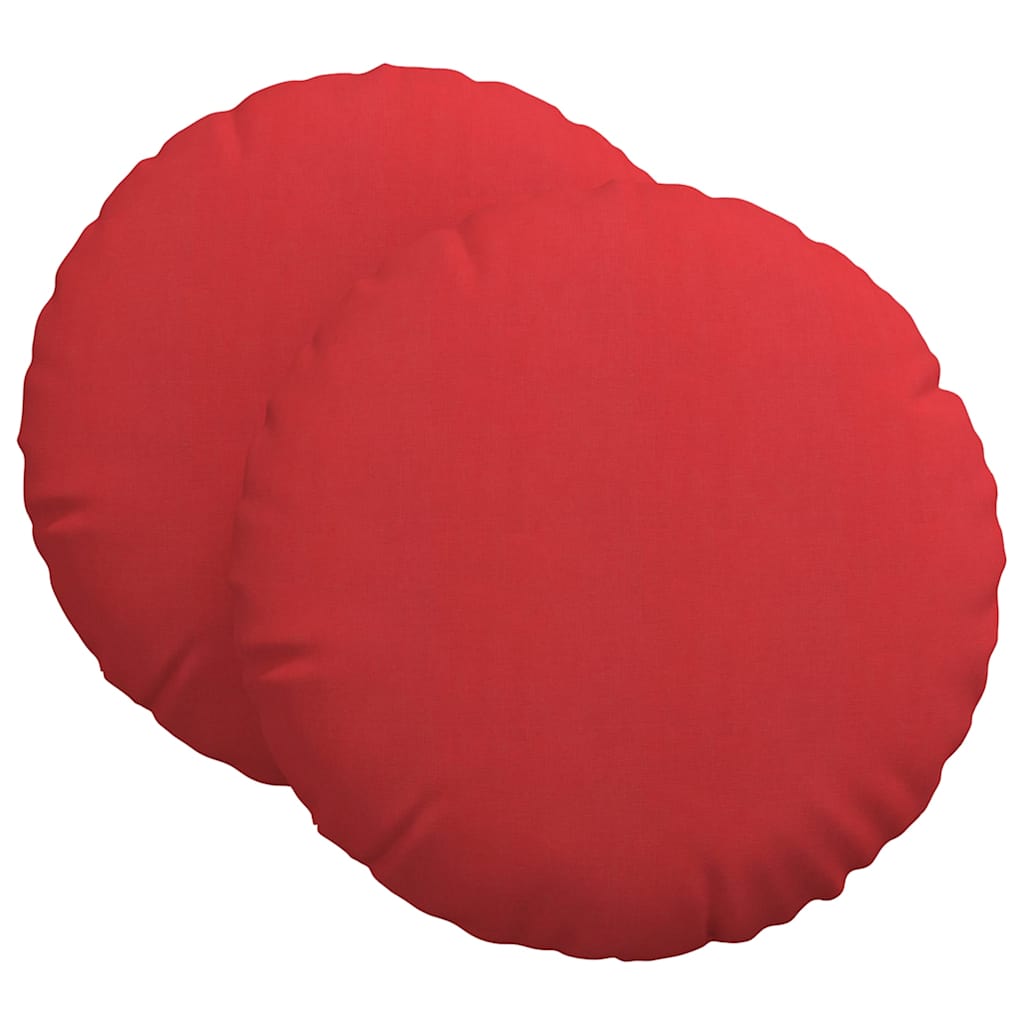 Sėdynių pagalvėlės 2 pcs Raudona Ø80 x 29 cm audinys