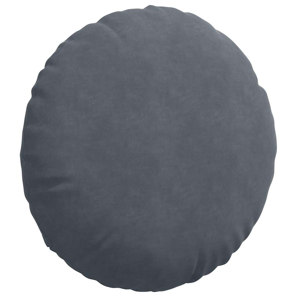 Sėdynių pagalvėlės 2 pcs Tamsiai pilka Ø 40 x 13 cm Aksomas