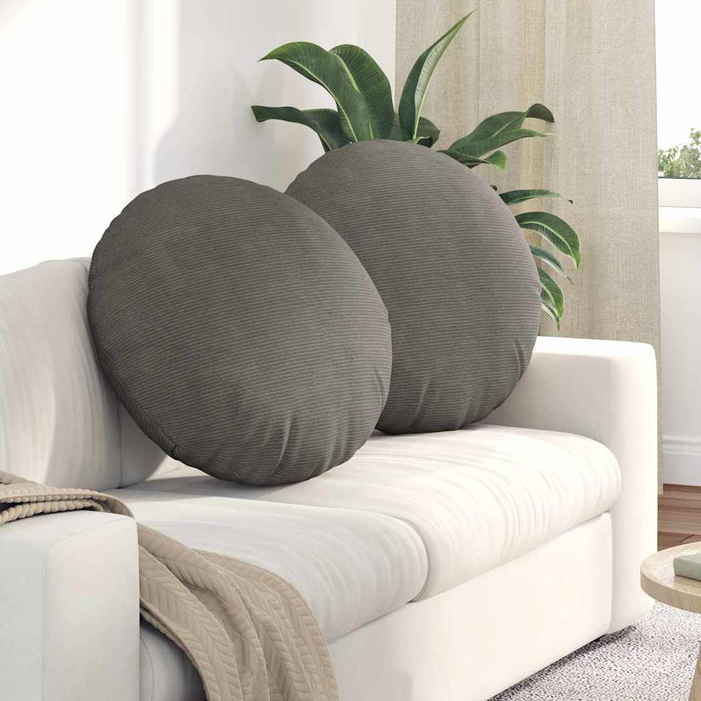 Sėdynių pagalvėlės 2 pcs Šviesiai pilka Ø 80 cm