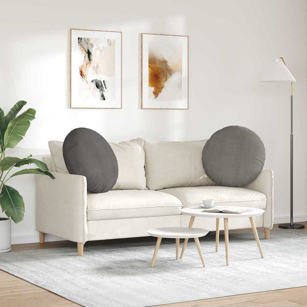 Sėdynių pagalvėlės 2 pcs Šviesiai pilka Ø 80 cm