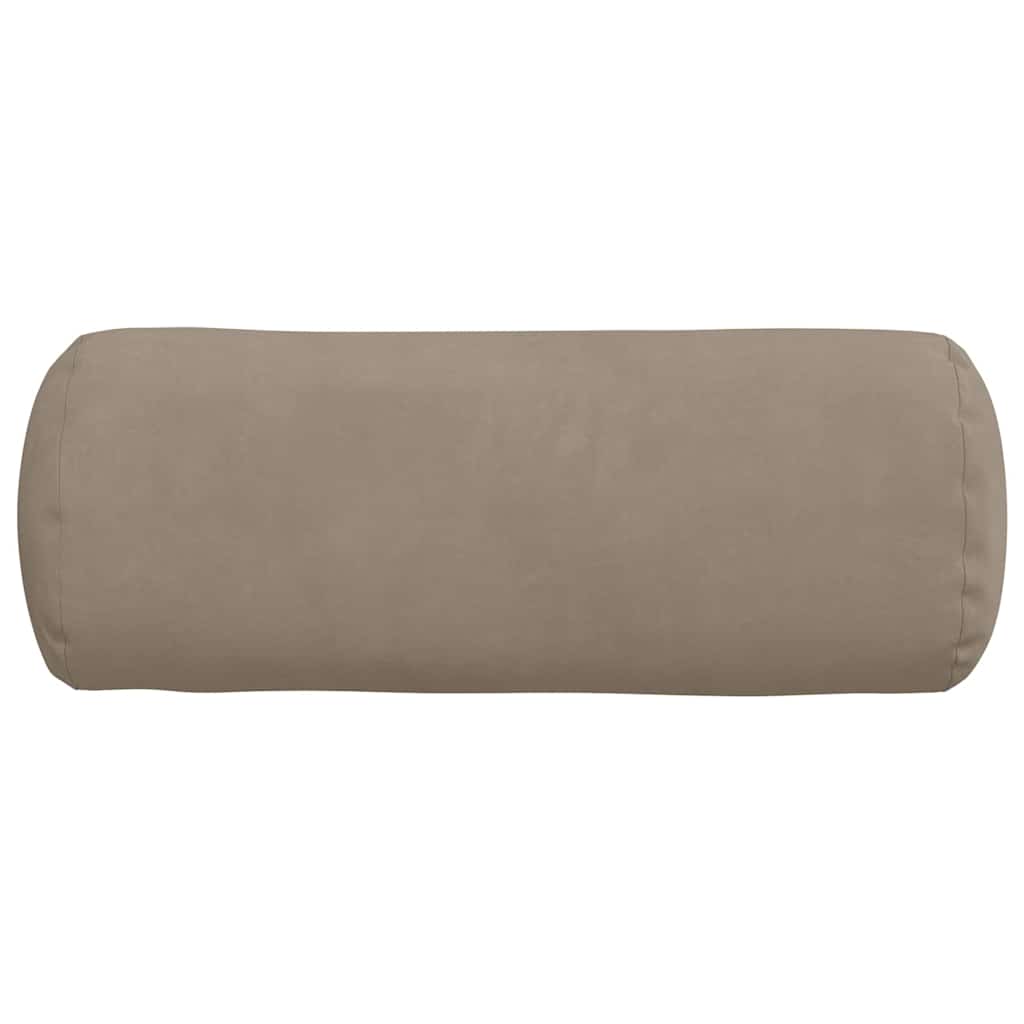 Pagalvės 2 pcs Taupe Ø 15 x 40 cm Mikropluošto audinys