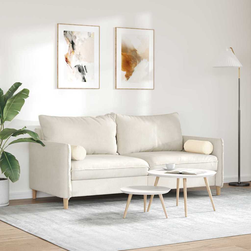 Pagalvės 2 pcs Kreminė Ø 15 x 40 cm Kordūrinis audinys