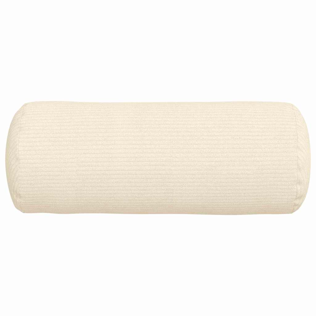 Pagalvės 2 pcs Kreminė Ø 15 x 40 cm Kordūrinis audinys