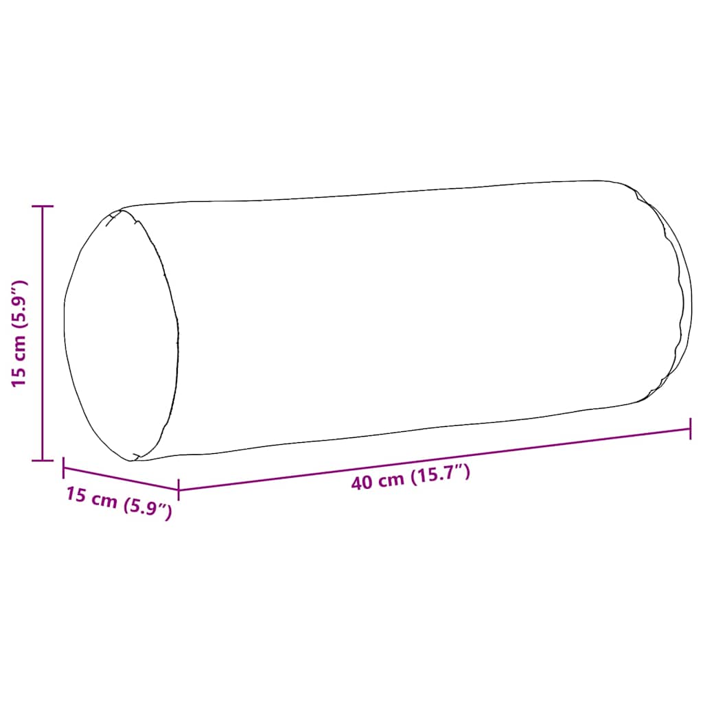 Pagalvės 2 pcs Kreminė Ø 15 x 40 cm Kordūrinis audinys